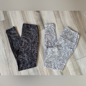 3/4 Length Leggings – Set of 2 – Lululemon-Inspired Pattern